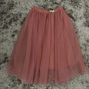 Tulle Midi Skirt